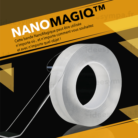 NANOMAGIQ ™ : Ruban adhésif spécial double face réutilisable