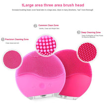 Charger l&#39;image dans la galerie, Hot 1pc Silicone Face Clean Brush Ultrasonic USB Charging Waterproof Skin Deep Cleansing Massage Machine SJ66