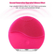 Charger l&#39;image dans la galerie, Hot 1pc Silicone Face Clean Brush Ultrasonic USB Charging Waterproof Skin Deep Cleansing Massage Machine SJ66