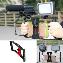 Charger l&#39;image dans la galerie, Video Camera Cage Stabilizer Film Making Rig For Smart Phone Video Rig Mobile Phone Holder Hand Grip Bracket Holder Stabilizer