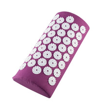 Charger l&#39;image dans la galerie, Eco Mat Acupressure Massager Natural Linen Cotton Acupuncture Mats +Pillow Back Reflexology Trigger Point Massage Stress Relief